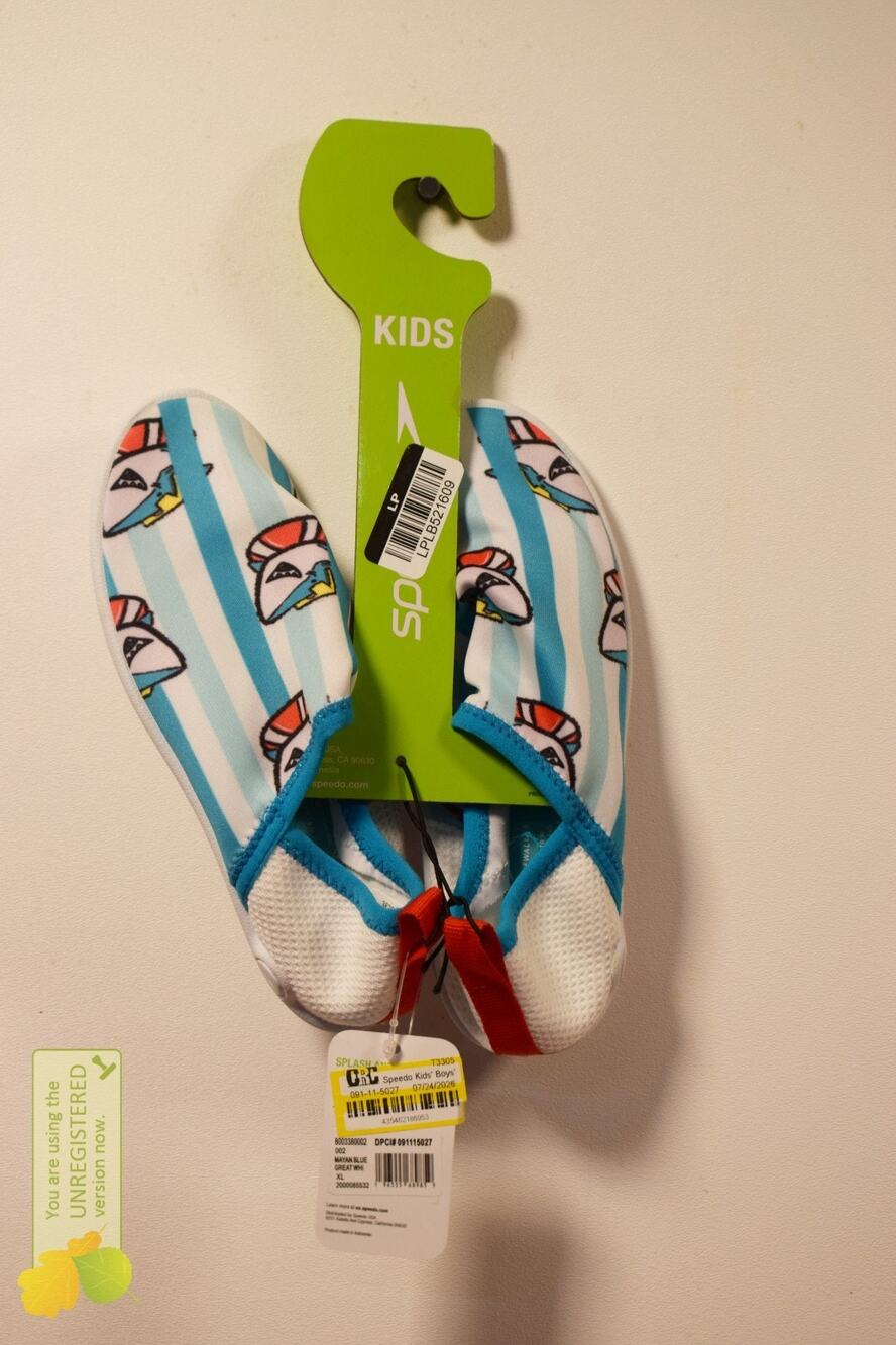Speedo Kids' Boys' Beach Bootie Great White Sharky Animal Icon XL 11-12